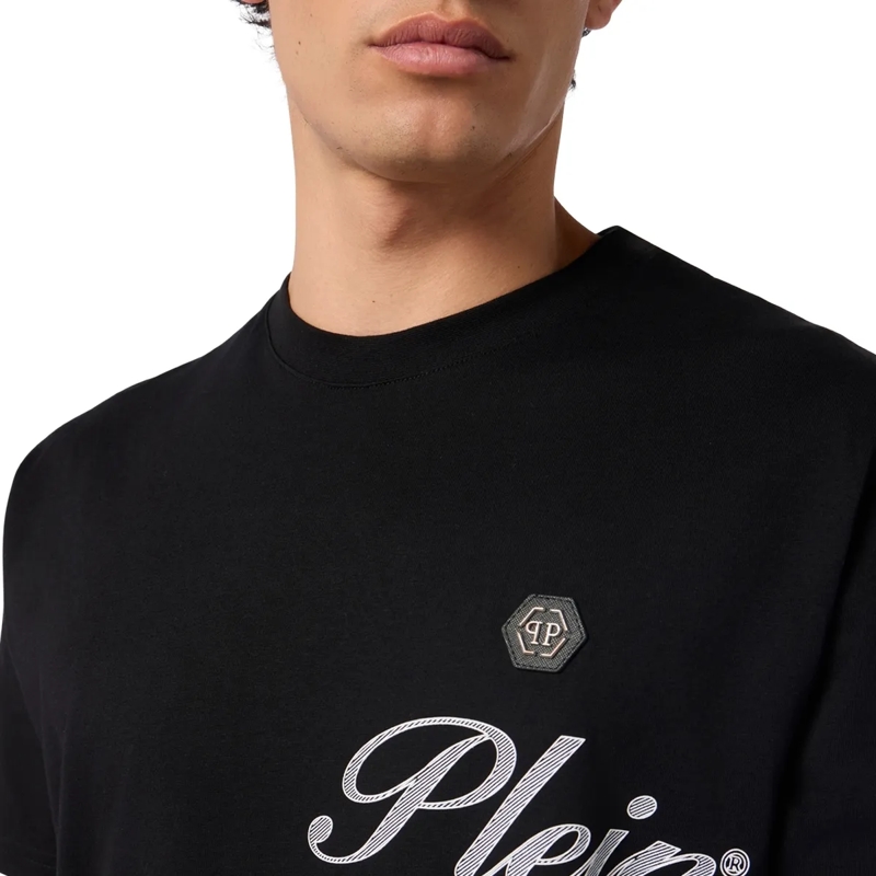Philipp Plein T-Shirt Round Neck T-Shirt Signature schwarz(Image 2)