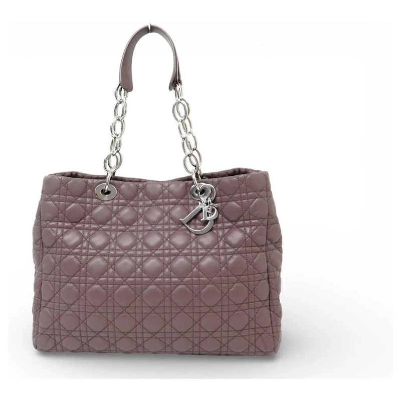 Christian Dior Schultertasche NEUE HANDTASCHE CHRISTIAN DIOR LADY SOFT CABAS LED braun