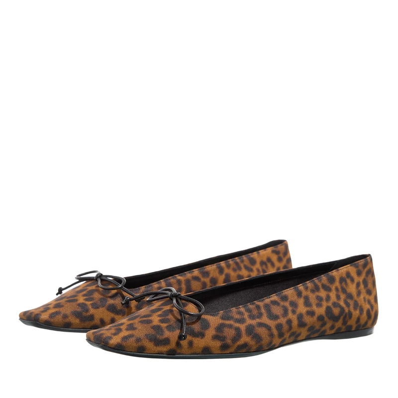 Saint Laurent Ballerinas Poppy Ballerina Shoes Brown / Black(Image 3)