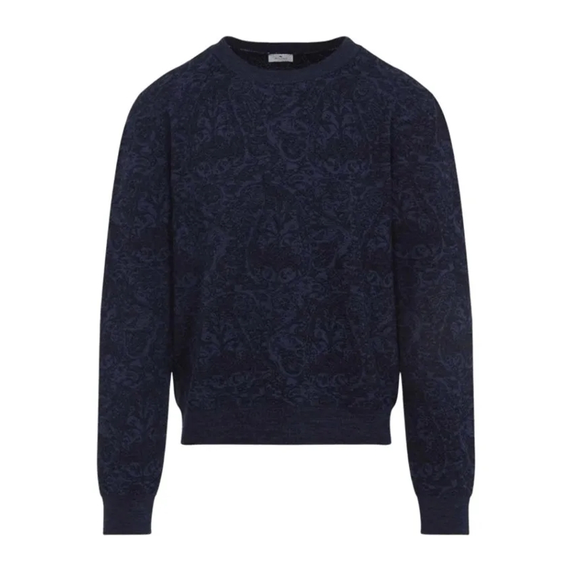 Etro  Intricate Patterned Blue Etro Sweatshirt Blue