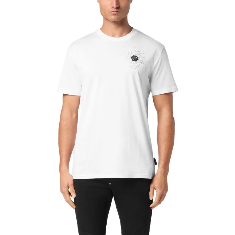 Philipp Plein T-Shirt T-Shirt Rundhalsausschnitt Mit Schmucksteinen weiss(Image 3)