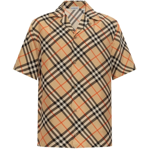 Burberry Legere Oberteile PBurberry Silk Checked Shirt beige