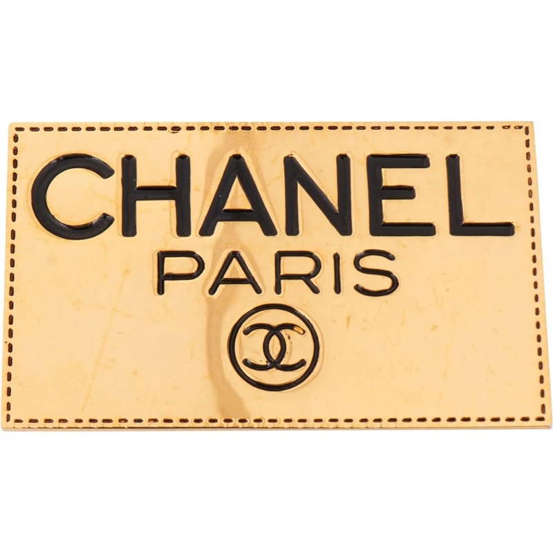Chanel  Chanel Golden Paris Plate Brooch mehrfarbig