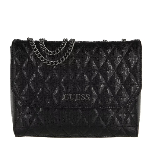 Guess Wessex Convertible Xbody Flap Black Crossbody Bag