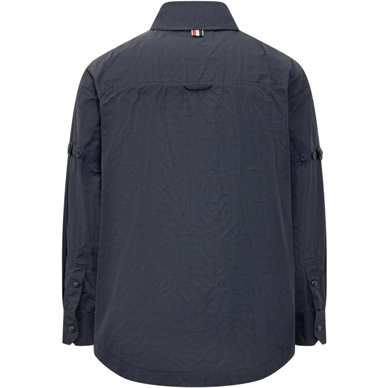 Thom Browne Haut décontracté Camicia Oversize con Cuciture dunkelblau(Image 2)