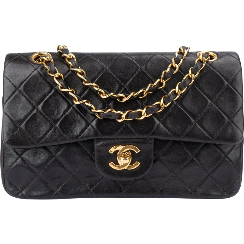 Chanel Schultertasche Chanel Quilted Lambskin 24K Gold Small Double Flap mehrfarbig