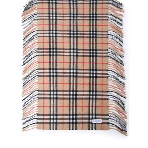 Burberry  'Happy' Beige Cashmere Scarf Neutrals