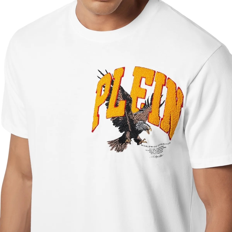 Philipp Plein T-Shirt T-Shirt Round Neck Ss Eagle Embellished weiss(Image 5)