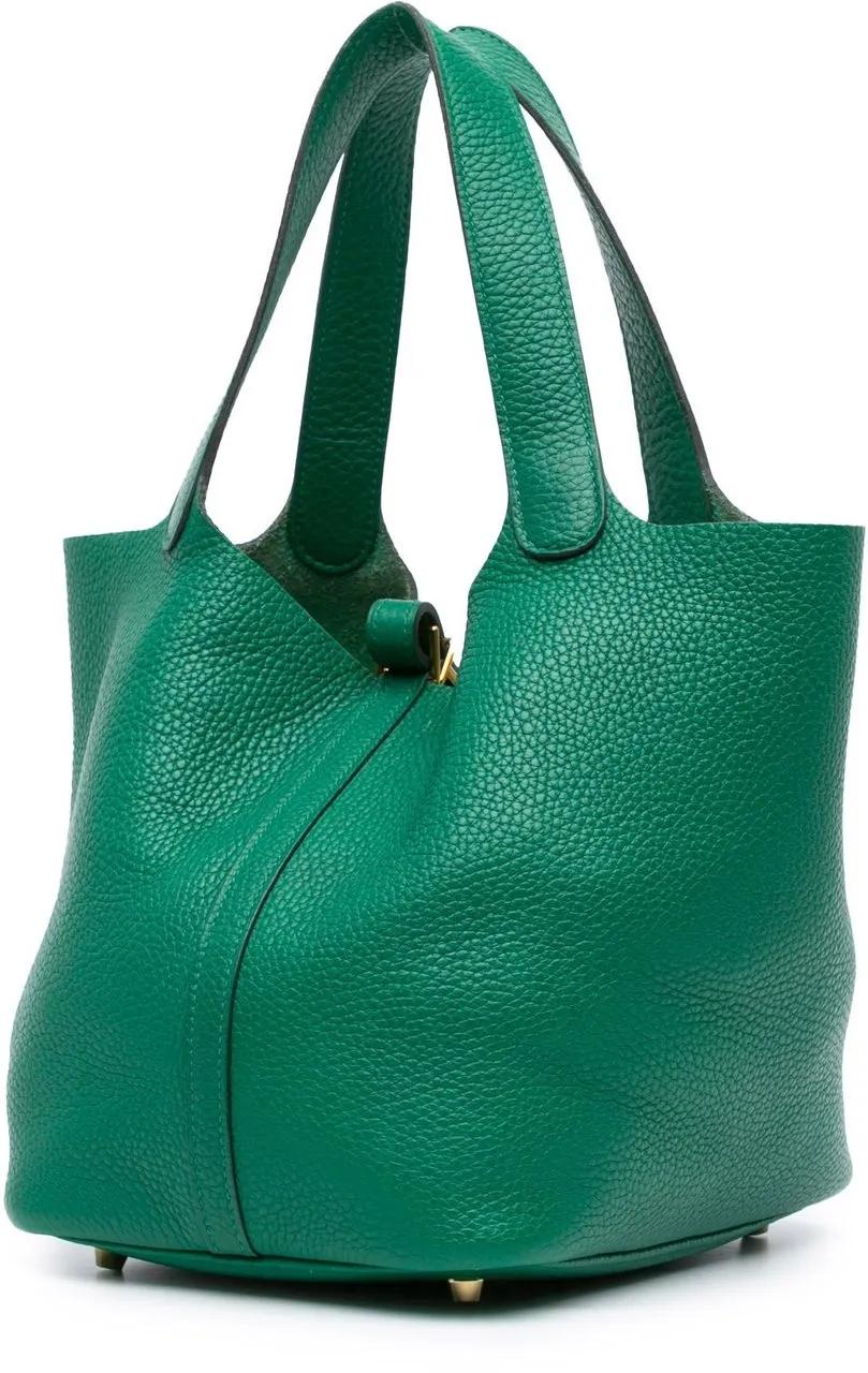 Hermès Totes & shoppers Clemence Picotin Lock 22 in groen