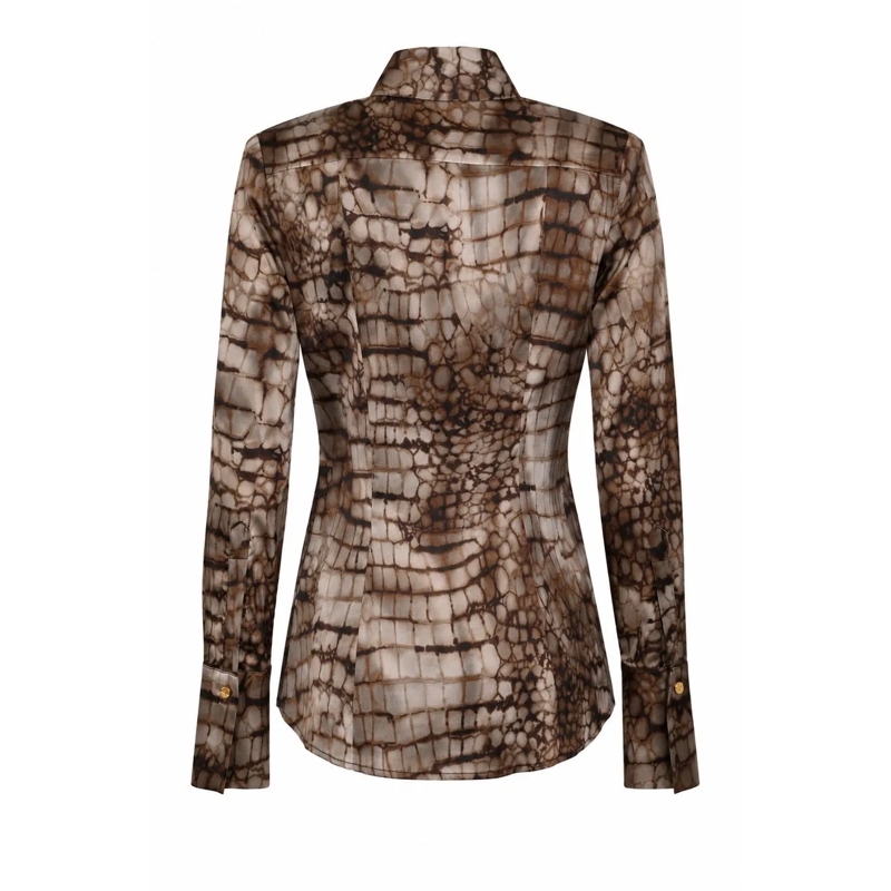 Elisabetta Franchi Bluse Shirts Cacao taupe(Image 2)