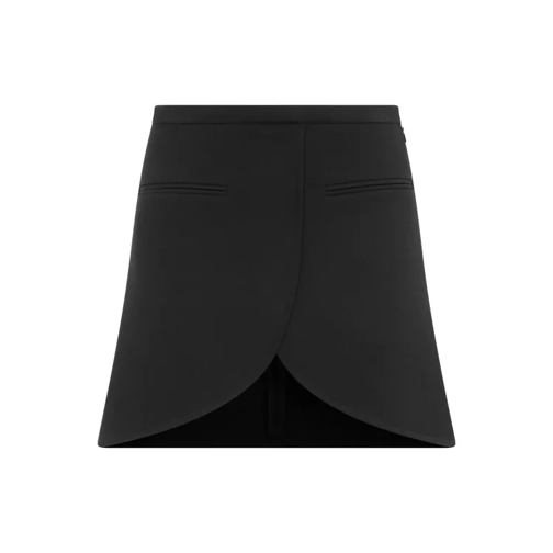 Courrèges Ellipse Black Twill Mini Skirt Black 