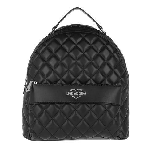 Love Moschino Quilted Backpack Black/Silver Sac à dos