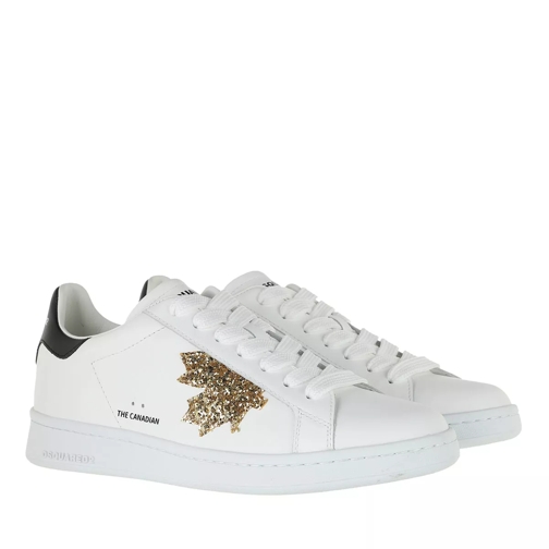 Dsquared2 Leaf Boxer Sneakers White/Gold låg sneaker