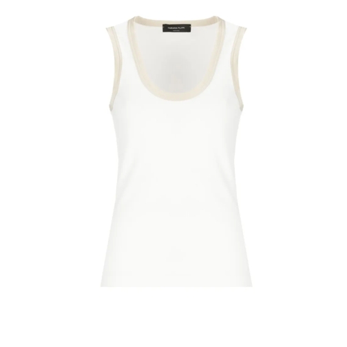 Fabiana Filippi Chemisiers Ärmelloses Top mit Satin-Details Weiß (Image 2)