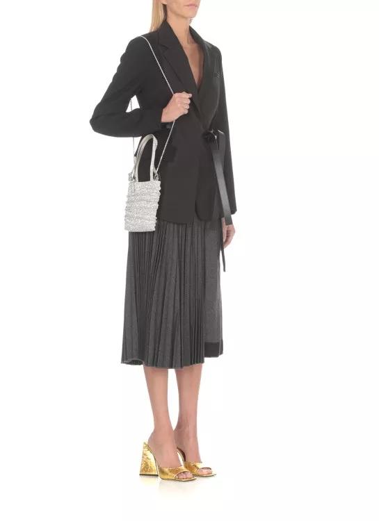 Benedetta Bruzziches Shoppers Lollo La Petite Shoulder Bag in grijs