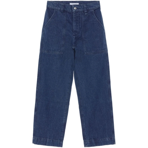 Maison Kitsune Jeans Indigo Cotton Workwear Jeans Blue