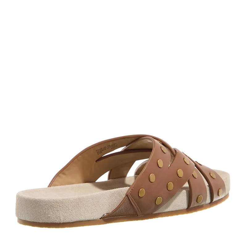 MICHAEL Michael Kors Slides Irene Flat Sandal Luggage(Image 4)