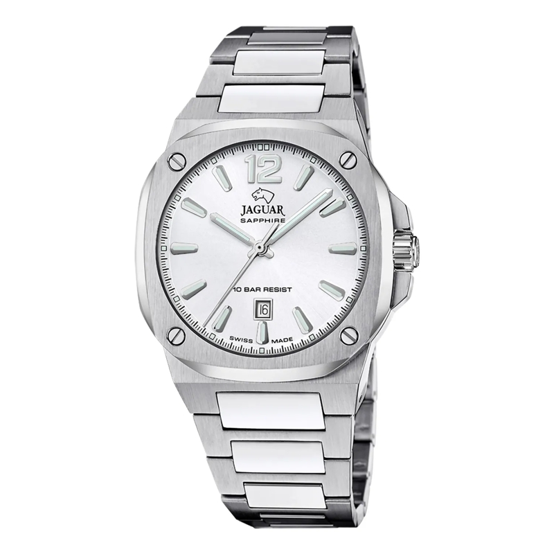 Jaguar Chronographe carre Uhr Silber