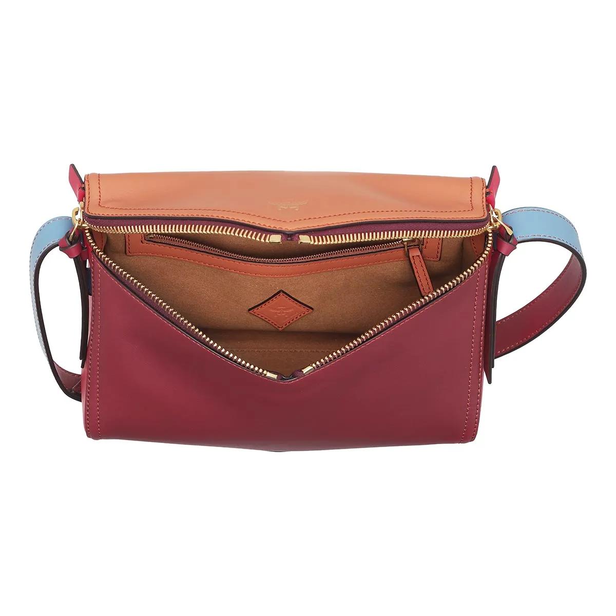 MCM Crossbody bags Diamant 3D Leather Shoulder Bag Small Mt in rood