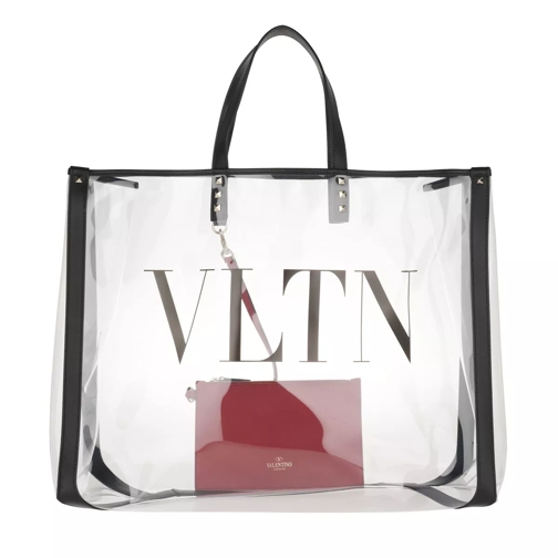 Valentino Garavani VLTN Plexy Shopping Bag PVC Transparent Rymlig shoppingväska