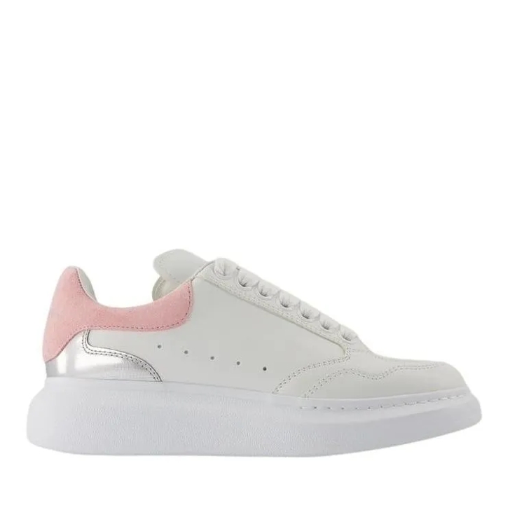 Alexander McQueen Oversized Sneakers Leather White Pink White Low Top Sneaker