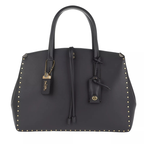 Coach Border Rivets Cooper Carryall Midnight Navy Tote