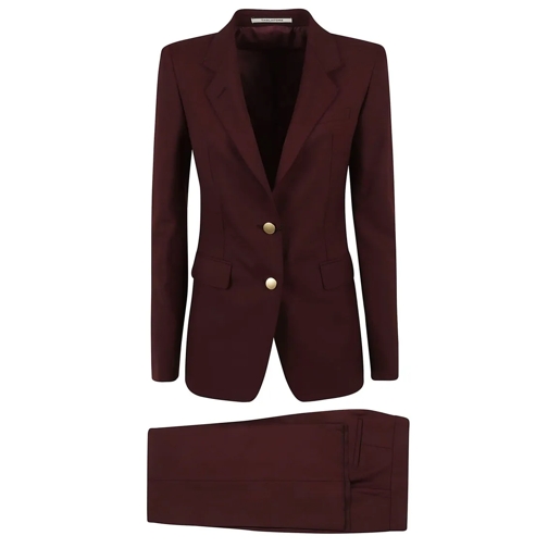 Tagliatore Anzugkombinationen Chic Bordeaux Stretch Blazer With Tailored Trouser Burgundy