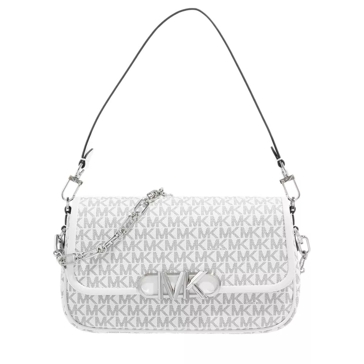 MICHAEL Michael Kors Parker Medium Convertible Pouchette Shoulder (Optic  White/Silver) Handbags - ShopStyle