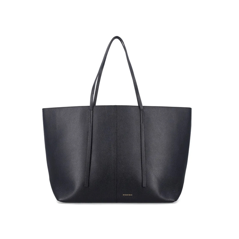By Malene Birger Tote Abilla Oversized Leather Tote Bag Black