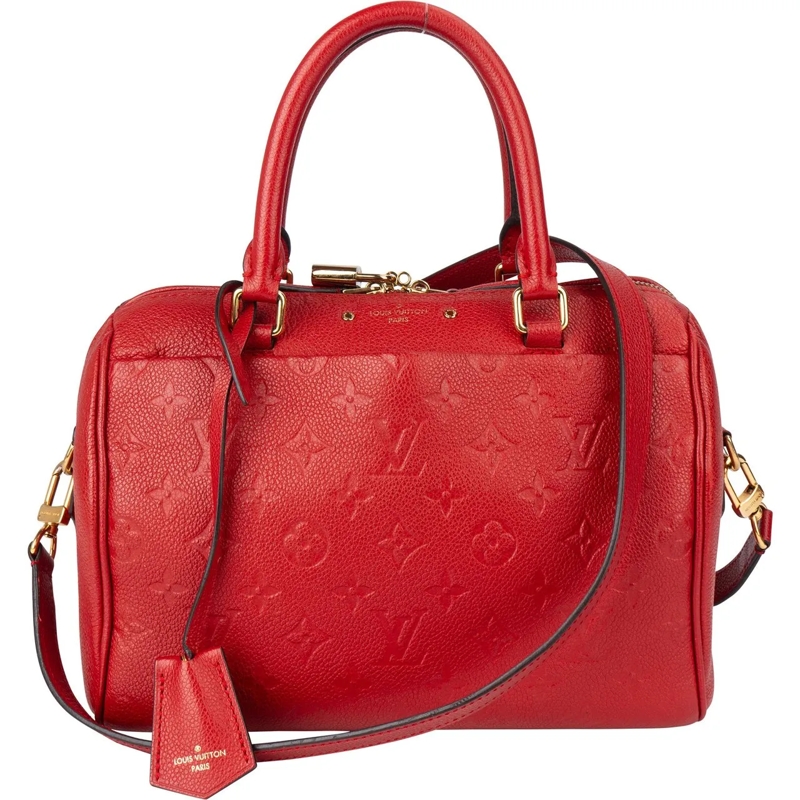 Louis Vuitton Tote Louis Vuitton Leather Empreinte Monogram Speedy 25 rot