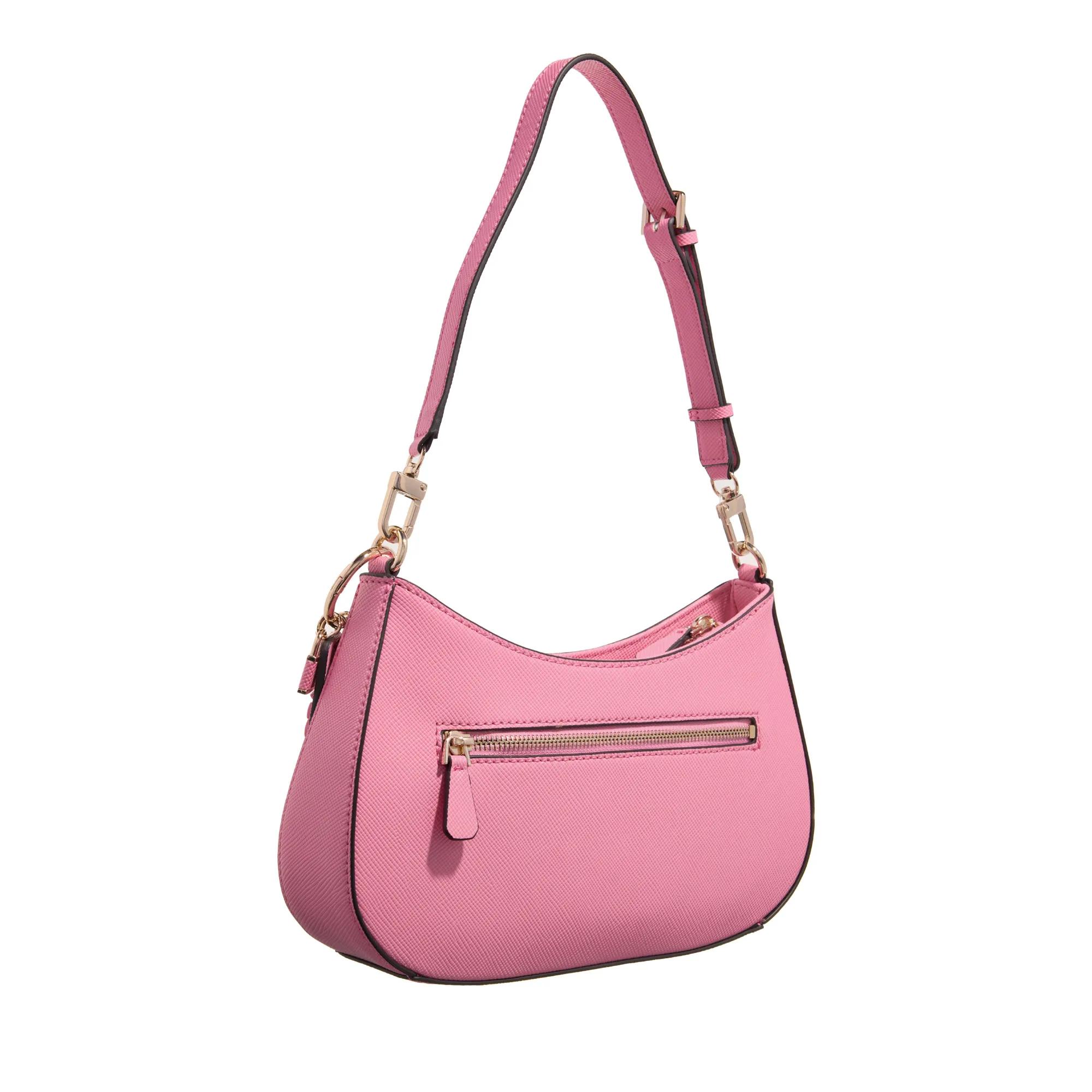 Guess Pochettes Noelle Top Zip Shoulder Bag in poeder roze