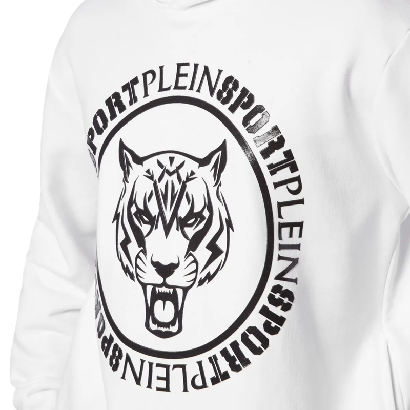 Plein Sport Top Hoodie Carbon Tiger weiss(Image 5)