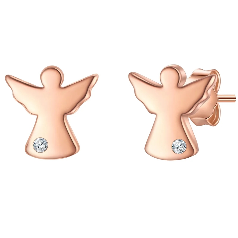 Glanzstücke München Ohrstecker Sterling Silber Ohrstecker Lab Grown Diamond Engel rosegold