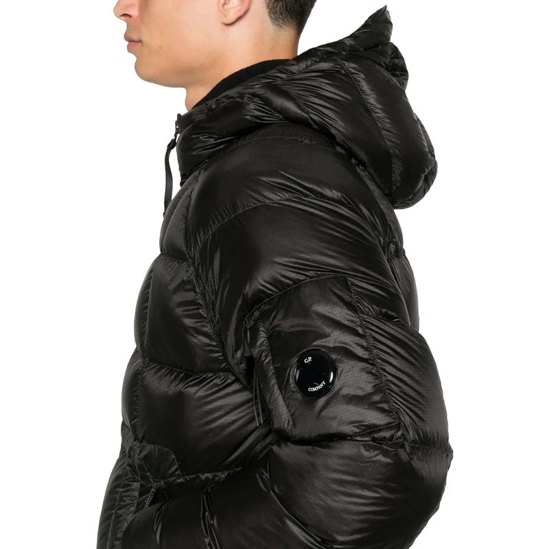 CP Company Daunenjacke Quilted Insulated Down Jacket With Hood Schwarz(Image 4)