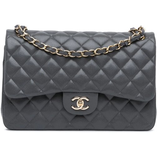 Chanel Sac à bandoulière 2018-2019 Jumbo Classic Caviar Double Flap grau (Image 2)