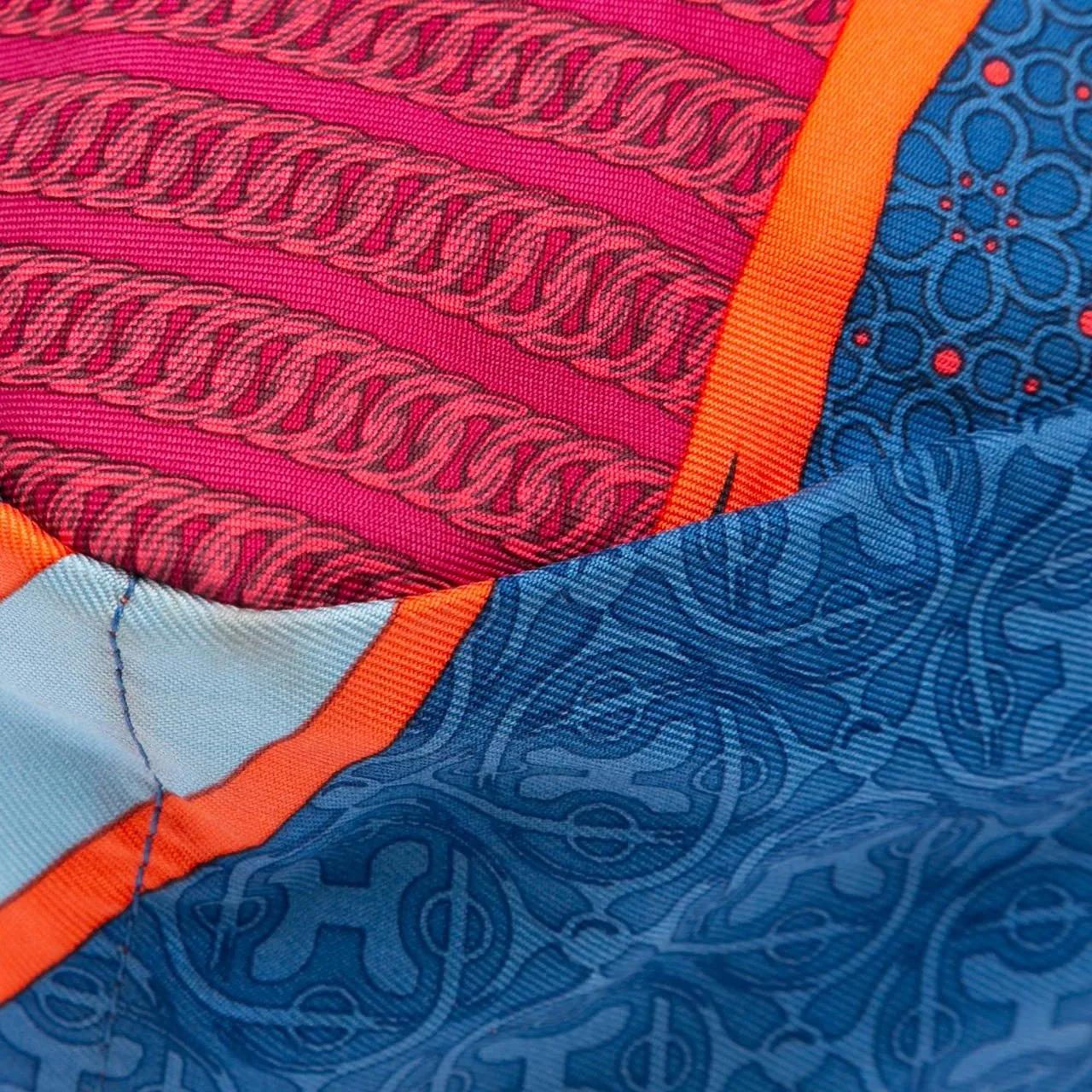 Thumbnail - Hermès Kosmetiktaschen - Silk Carre en Cravates Fourbi 25 Bag Insert Pouch - Gr. unisize - in Blau - für Damen
