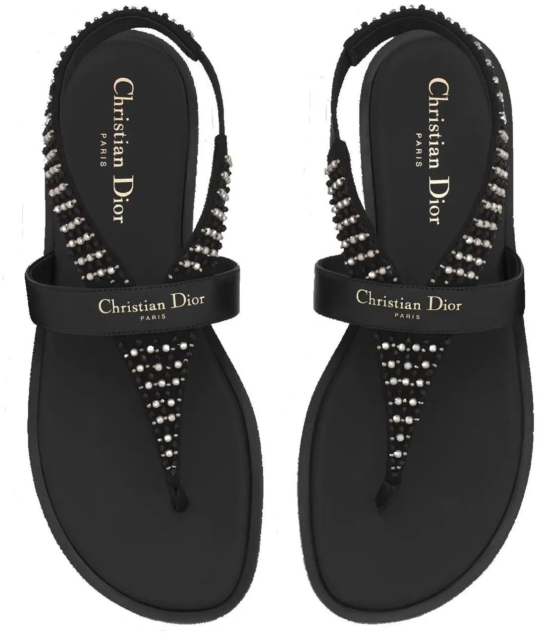 【送料&関税込】Dior Eclat Thong Sandal Dior Eclat Thong Sandal Sandals in Black | THE LIST