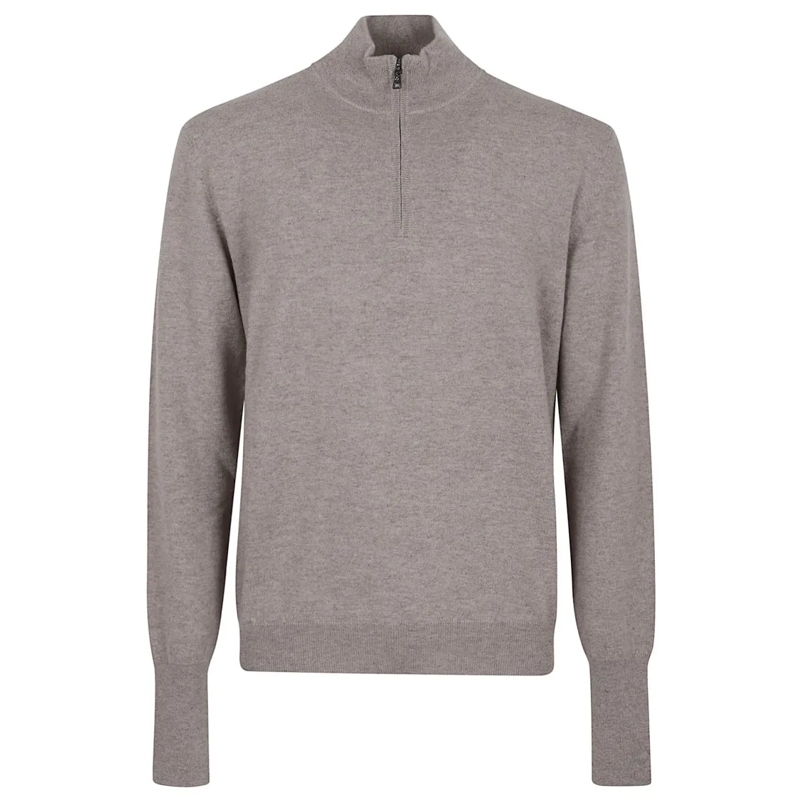 Ballantyne Trui Cashmere Sweater With High Neck Grey