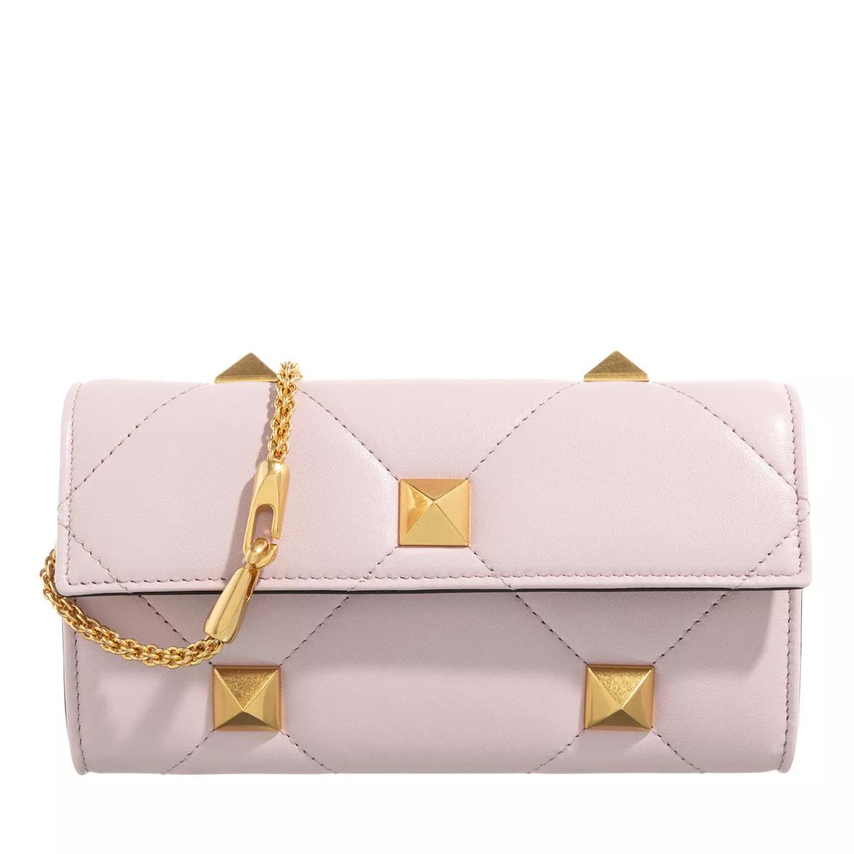 Valentino Garavani Portemonnaie - Wallet On Chain Roman Stud - Gr. unisize - in Violett - für Damen