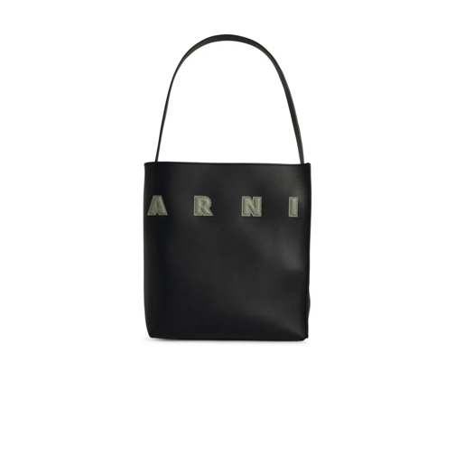 Marni Fourre-tout Museo' Black Leather Bag Black