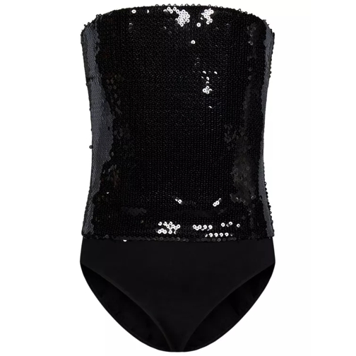 Alexandre Vauthier Black Bodysuit With Embellishment Black 