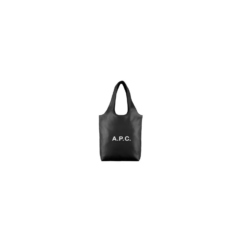 A.P.C. Fourre-tout Black Faux Leather Tote Black