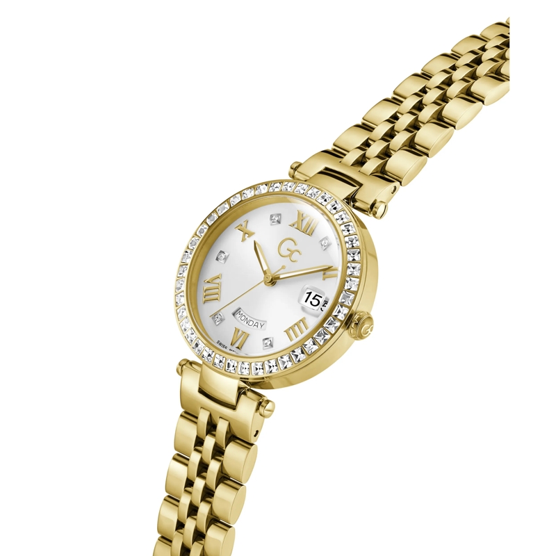 GC Quarzuhr Quarz-Analoguhr Gc Flair Crystal gelb(Image 3)