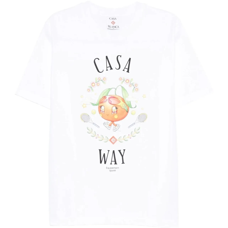 Casablanca T-Shirt t-shirt logo front weiß