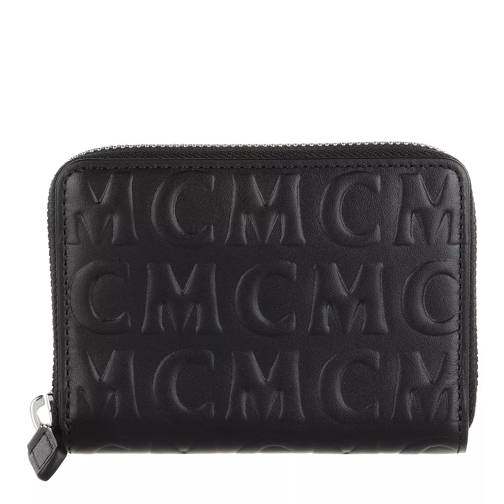 MCM Mcm Mini Lth U-Z12-1 New Zip Wallet Mini  Black Portemonnaie mit Zip-Around-Reißverschluss