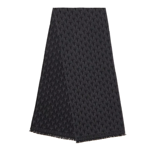 Moschino Scarf  37X190  cm Black Wollen Sjaal