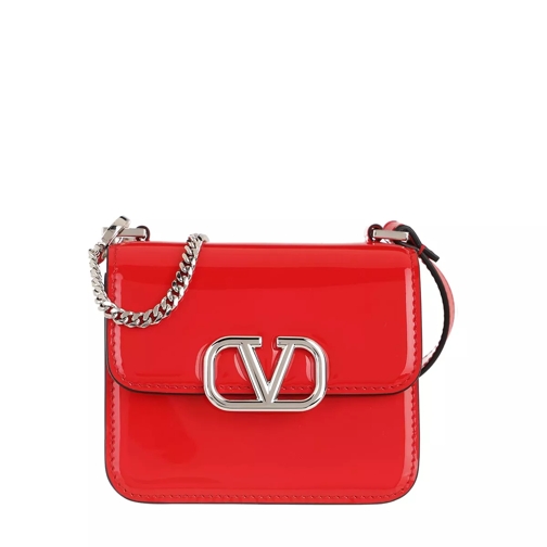 Valentino Garavani Mini Crossbody Leather Red Crossbody Bag