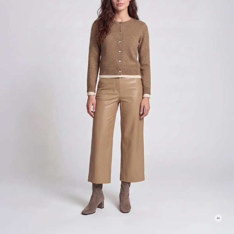 Marc Aurel Blazer Strickjacke- mit Doppelbündchen aus Rippe- Meta beige(Image 2)