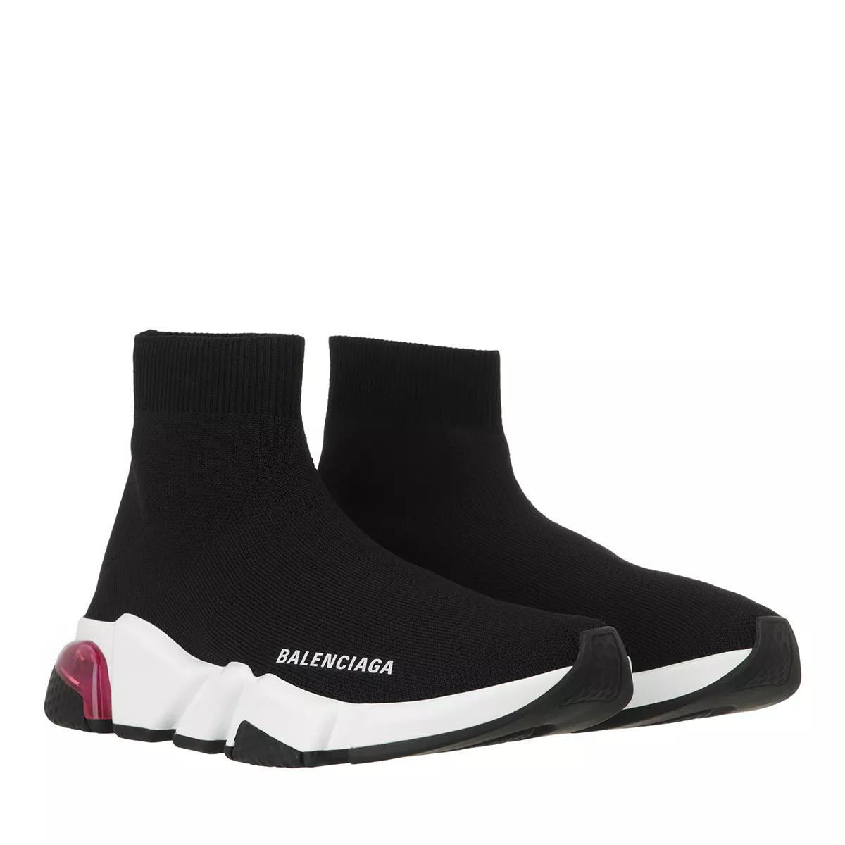 Balenciaga Speed Sneakers Clearsole Black White Pink Slip On Sneaker