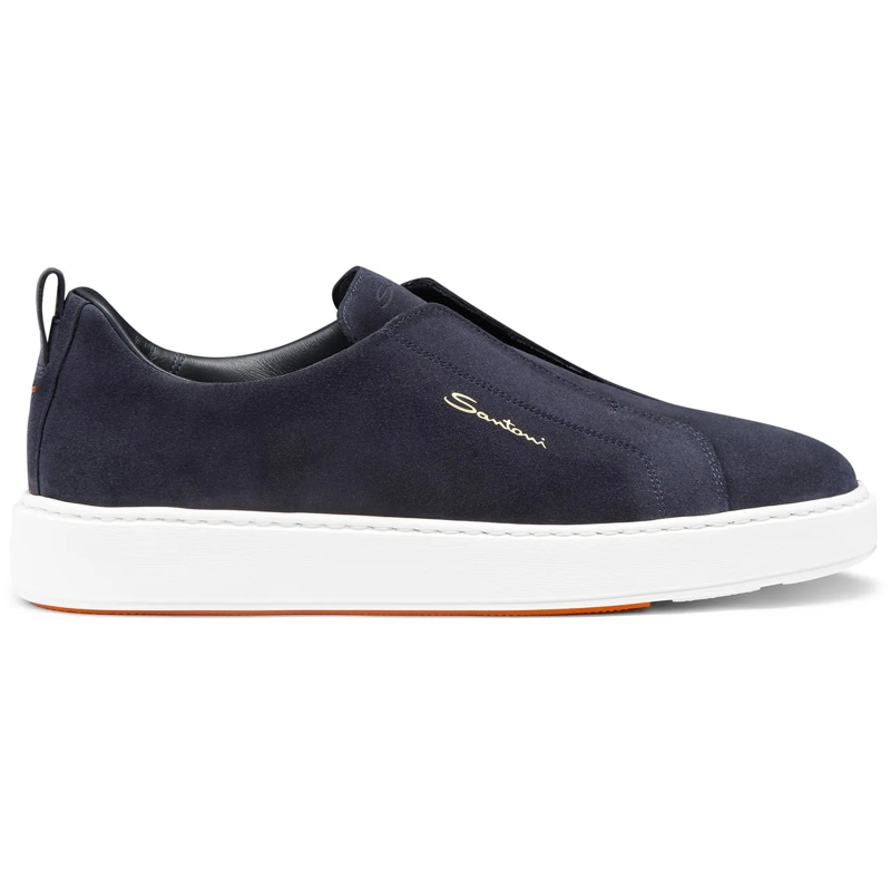 Santoni Low-Top-Sneaker Men's suede sneaker weiß